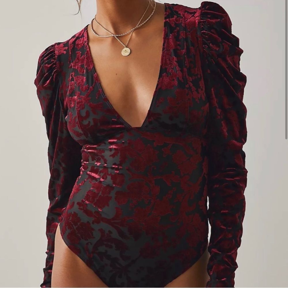 Free People Magic Hour Bodysuit Midnight Combo Size XS NWT